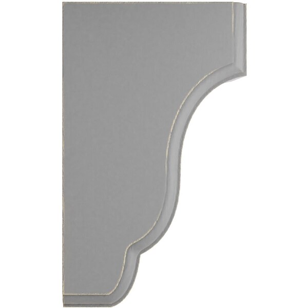 Ekena Millwork 3 1/2"W x 4"D x 6 1/2"H Capistrano Mission Wood Vintage Decor Corbel, Pebble Grey - CORWD03X04X06CPPG