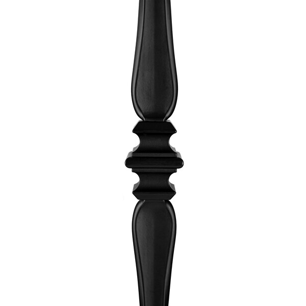 Nuvo Iron in Square x 44in Long Black Steel Interior Balusters - Double Collar and Spoon, 12PK - SQI2CS-12MP