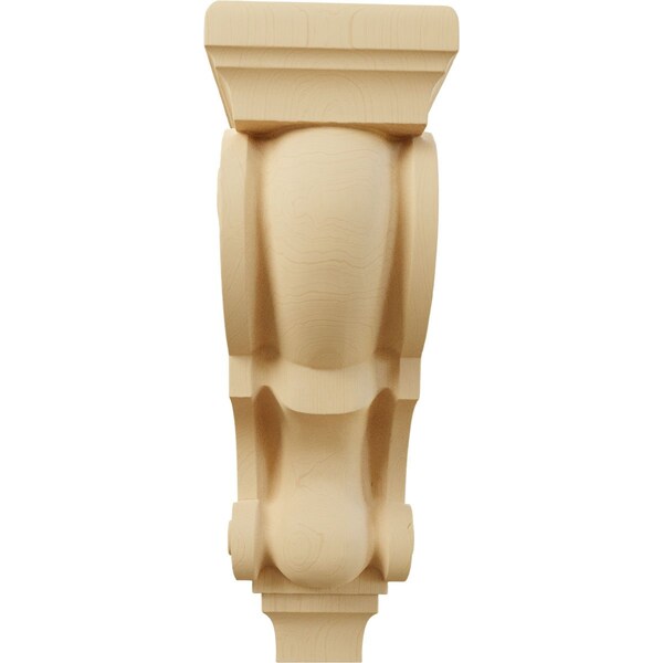 Ekena Millwork 6"W x 7 1/2"D x 18"H Extra Large Traditional Wood Corbel, Alder - CORW06X08X18TRAL