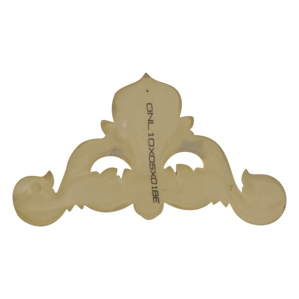 Ekena Millwork 10 5/8"W x 5 3/4"H x 1 3/8"P Monique Beaded Flourish Onlay - ONL10X05X01MO