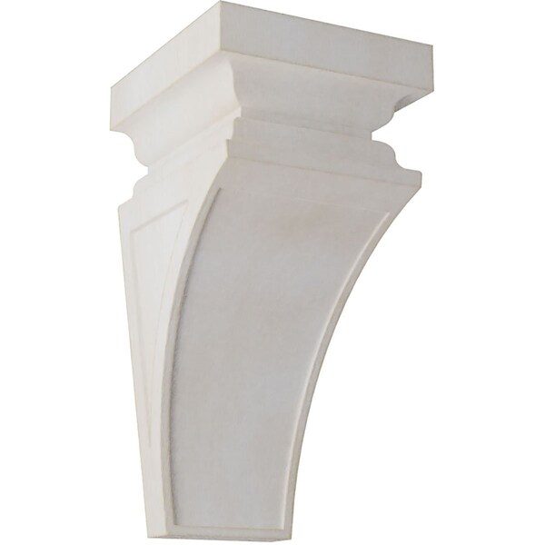 Ekena Millwork 7"W x 7 3/4"D x 14"H Jumbo Nevio Wood Vintage Decor Corbel, Chalk Dust White - CORWD07X07X14NEWH