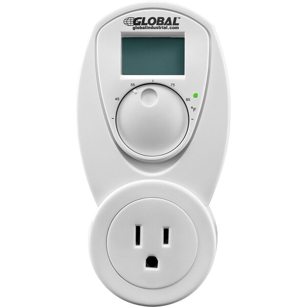 Global Industrial Plug In Thermostat Control For Cool 120V, Analog 40-95DegF - 246115