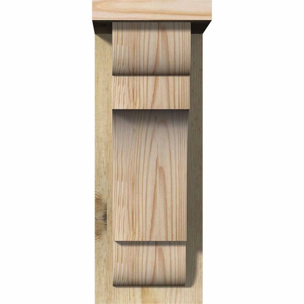 Ekena Millwork New Brighton Rough Sawn Corbel w/Backplate, Douglas Fir, 6"W x 8"D x 16"H - COR06X08X16NEB01RDF