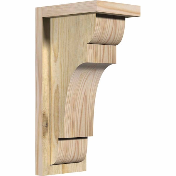Ekena Millwork New Brighton Rough Sawn Corbel w/Backplate, Douglas Fir, 6"W x 8"D x 16"H - COR06X08X16NEB01RDF