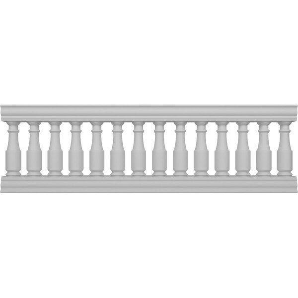 Ekena Millwork Fiberthane Hamilton Balustrade Railing Kit Style N (6 7/8" On-Center Spacing to Pass 4" Sphere Code) - BALK32X096HMN