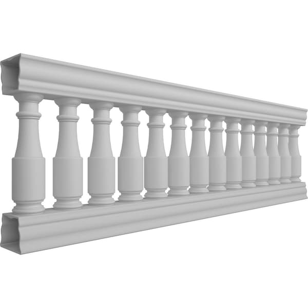 Ekena Millwork Fiberthane Hamilton Balustrade Railing Kit Style N (6 7/8" On-Center Spacing to Pass 4" Sphere Code) - BALK32X096HMN