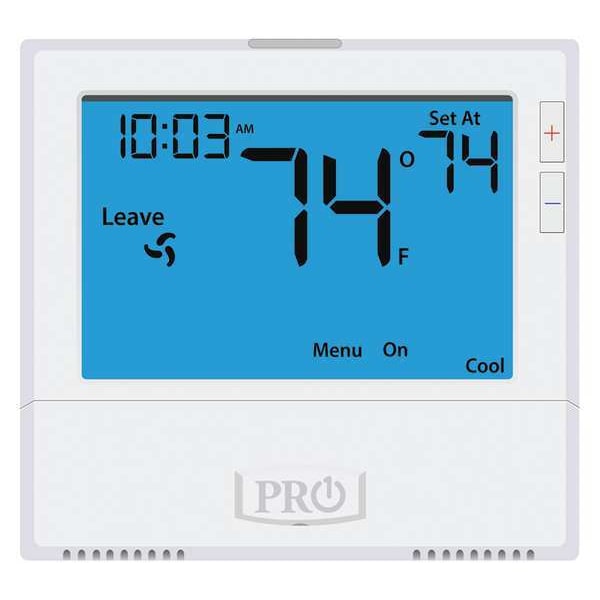 Pro1 Iaq Non-Programmable Thermostat, 7, 5-1-1 Programs, 3 H, 2 C, Wall Mount, Hardwired/Battery, 24VAC - T855