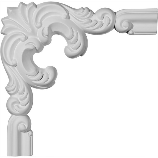 Ekena Millwork 10"W x 10"H x 1 1/8"P Seville Panel Moulding Corner (matches moulding PML01X00SE) - PML10X10SE-1