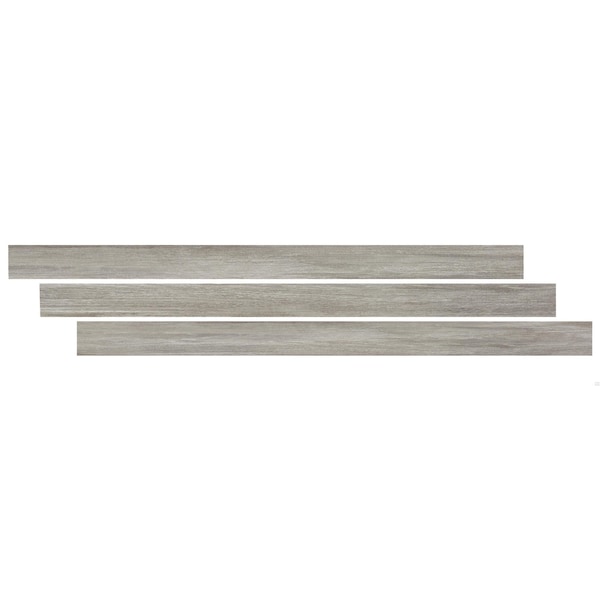 Msi LVT Trim, LVT, Gray-Light, 94 in L, 1.77 in W, Low Gloss - ZOR-LVT-TR-0551