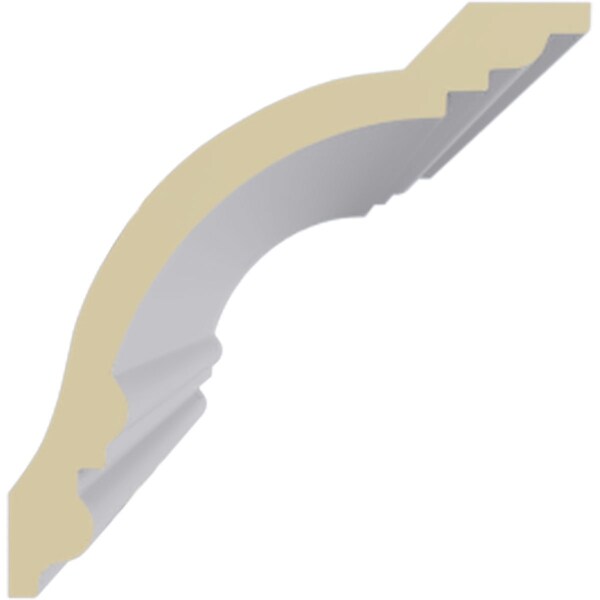 Ekena Millwork 5 3/8"H x 5 1/4"P x 7 1/2"F x 94 1/2"L Diane Crown Moulding - MLD05X05X08DI