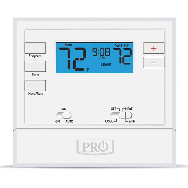 Pro1 Iaq Low Voltage Thermostat, 7 or 5-1-1 Programs, 2 Heat Pump or 1 Conventional H, 1 C, 24VAC - T625-2