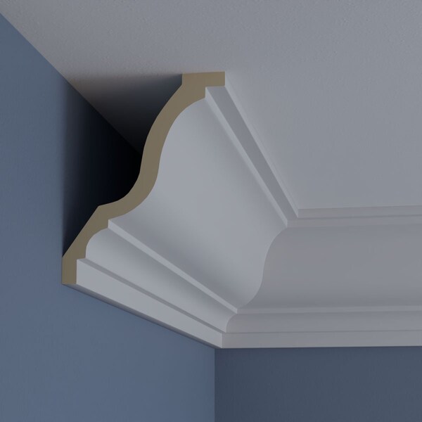 Ekena Millwork 7 3/8"H x 5 3/4"P x 9 1/4"F x 94 1/2"L Jackson Crown Moulding - MLD07X06X09JA