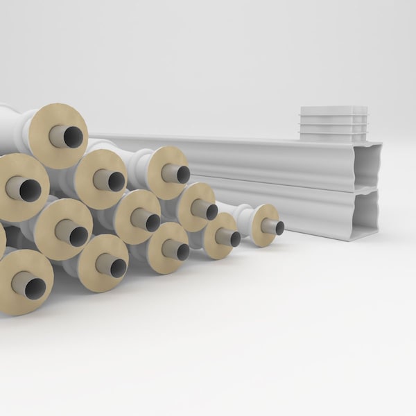 Ekena Millwork Fiberthane Hamilton Balustrade Railing Kit Style J (6 7/8" On-Center Spacing to Pass 4" Sphere Code) - BALK37X084HMJ