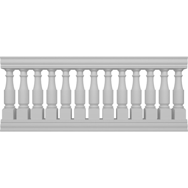 Ekena Millwork Fiberthane Hamilton Balustrade Railing Kit Style J (6 7/8" On-Center Spacing to Pass 4" Sphere Code) - BALK37X084HMJ