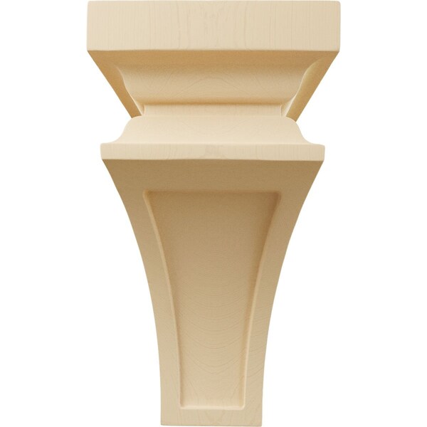Ekena Millwork 5"W x 5 3/4"D x 10"H Medium Nevio Wood Corbel, Maple - CORW05X05X10NEMA