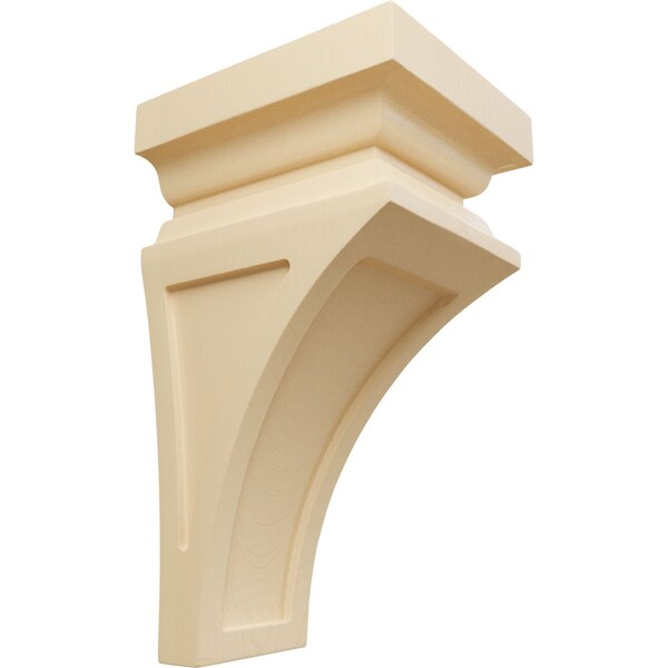 Ekena Millwork 5"W x 5 3/4"D x 10"H Medium Nevio Wood Corbel, Maple - CORW05X05X10NEMA