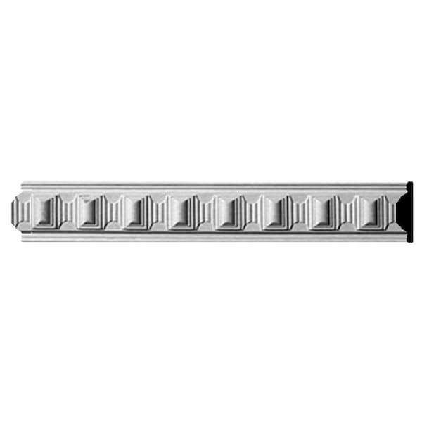 Ekena Millwork 2 3/8"H x 5/8"P, 94 1/2"L, (1 7/8" Repeat), Carrillo Chair Rail - CHA02X01CI