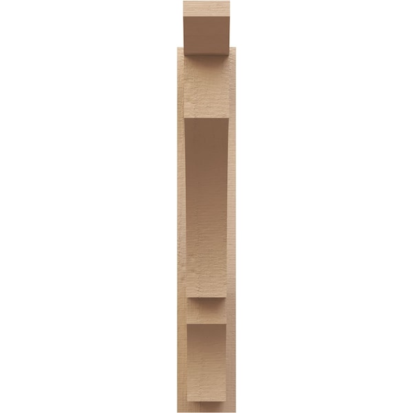 Ekena Millwork 5 1/2-in W x 22-in D x 34-in H Balboa Slat Rough Cedar Woodgrain TimberThane Outlooker, Primed Tan - OUTUR055X22X34BOA24RCPR