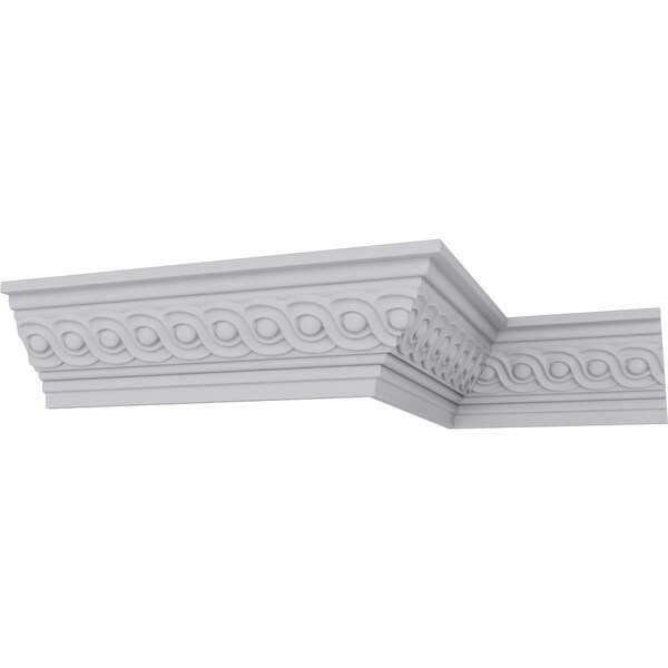 Ekena Millwork 2 1/4"H x 2 1/2"P x 3 5/8"F x 94 1/2"L, (1 5/8" Repeat) Foster Running Coin Crown Moulding - MLD03X02X04FO