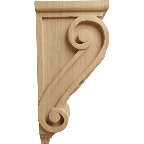 Ekena Millwork 4 1/2"W x 5"D x 10"H Medium Basket Weave Corbel, Cherry - CORW04X05X10BWCH