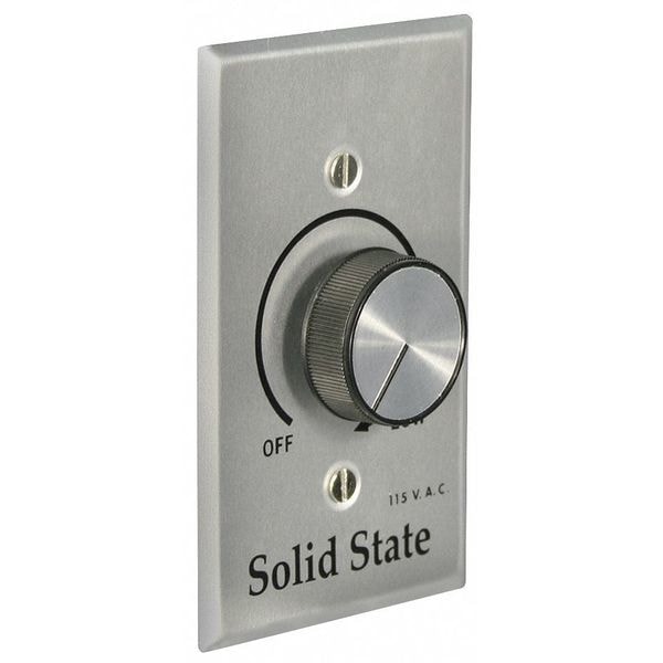 Dayton Dial Speed Control, 115V, 6 Amp, SPST, Brushed Aluminum Plate - 48C172