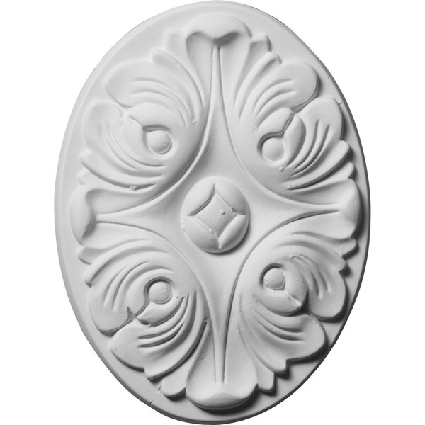 Ekena Millwork 4 1/2"W x 6 1/8"H x 3/4"P Kinsley Oval Rosette - ROS06X05KI