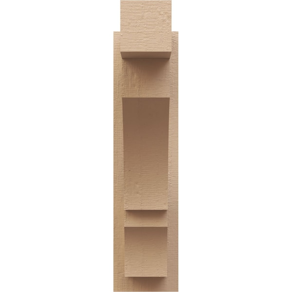 Ekena Millwork 5 1/2-in W x 14-in D x 22-in H Balboa Block Rough Cedar Woodgrain TimberThane Outlooker, Primed Tan - OUTUR055X14X22BOA44RCPR