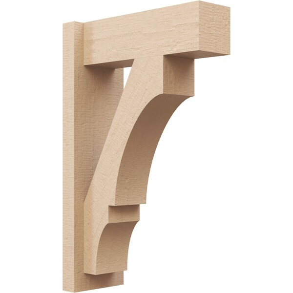 Ekena Millwork 5 1/2-in W x 14-in D x 22-in H Balboa Block Rough Cedar Woodgrain TimberThane Outlooker, Primed Tan - OUTUR055X14X22BOA44RCPR