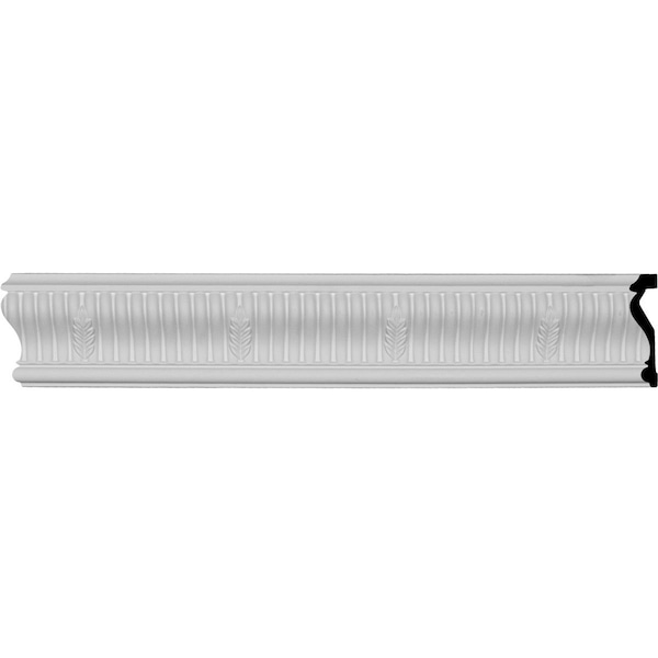 Ekena Millwork 3 3/8"H x 1"P x 94 1/2"L, (5 1/8" Repeat), Nevio Chair Rail - CHA03X02NE