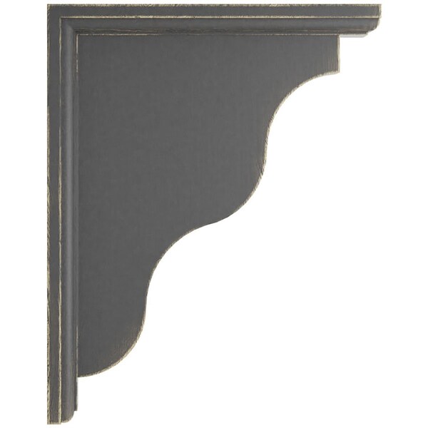 Ekena Millwork 1 1/2"W x 9"D x 11"H Hamilton Traditional Wood Vintage Decor Bracket, Black - BKTWD01X09X11HABL