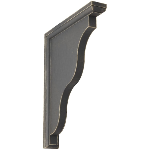 Ekena Millwork 1 1/2"W x 9"D x 11"H Hamilton Traditional Wood Vintage Decor Bracket, Black - BKTWD01X09X11HABL
