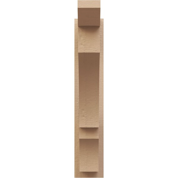 Ekena Millwork 5 1/2-in W x 18-in D x 30-in H Balboa Slat Rough Cedar Woodgrain TimberThane Outlooker, Primed Tan - OUTUR055X18X30BOA24RCPR