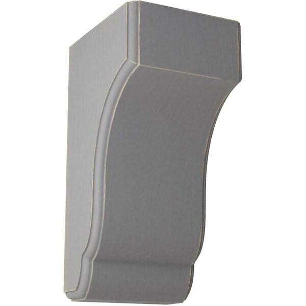 Ekena Millwork 4 3/4"W x 5 1/2"D x 10"H Capistrano Mission Wood Vintage Decor Corbel, Pebble Grey - CORWD04X05X10CPPG