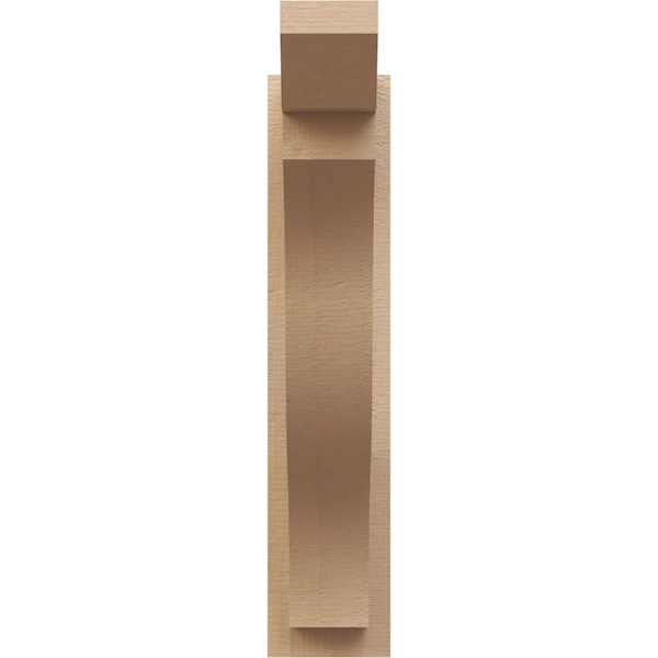 Ekena Millwork 5 1/2-in W x 18-in D x 26-in H Funston Slat Rough Cedar Woodgrain TimberThane Outlooker, Primed Tan - OUTUR055X18X26FST24RCPR