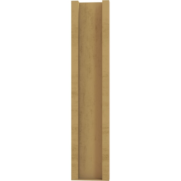 Ekena Millwork 5 1/2-in W x 18-in D x 26-in H Funston Slat Rough Cedar Woodgrain TimberThane Outlooker, Primed Tan - OUTUR055X18X26FST24RCPR