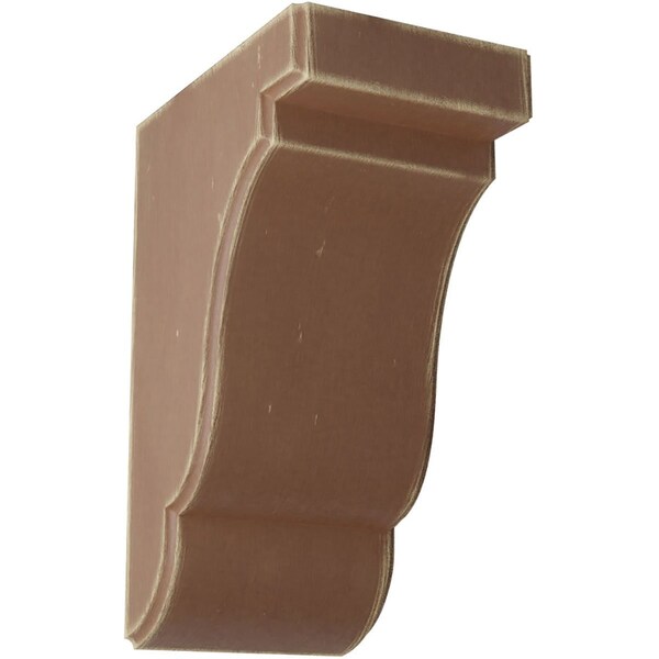 Ekena Millwork 3 1/2"W x 5"D x 7 1/2"H Bedford Wood Vintage Decor Bracket, Weathered Brown - BKTWD04X05X08BEBR