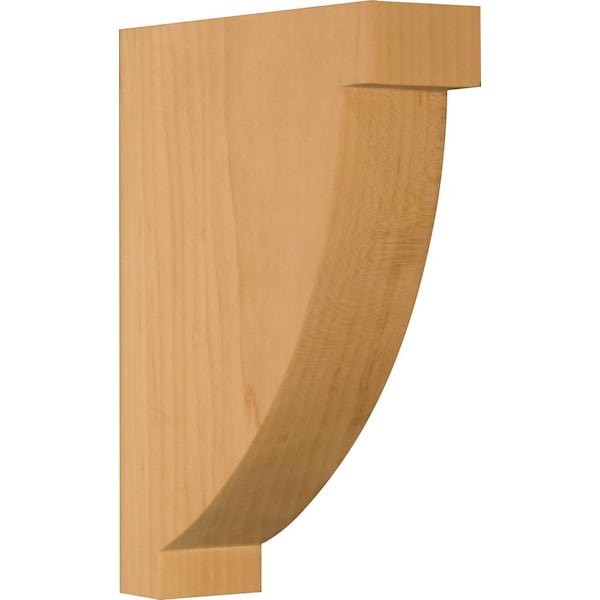 Osborne Wood Products 8 x 1 3/4 x 6 Lancaster Shaker Bracket in Soft Maple - 8733M