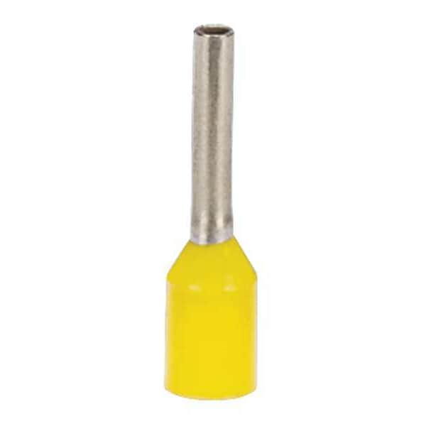 Panduit Ferrule, 24 AWG, PP, Amarillo, 3/8in., PK500 - FSD73-6-D