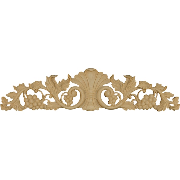 Osborne Wood Products 16 x 4 x 7/8 Grape Small Applique in Hard Maple - 7302HM