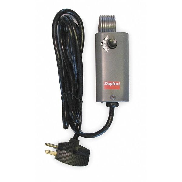 Dayton Portable Heating Thermostat, Open on Rise, 35 Degrees to 95 Degrees F, SPST, 120V AC - 2NNR8