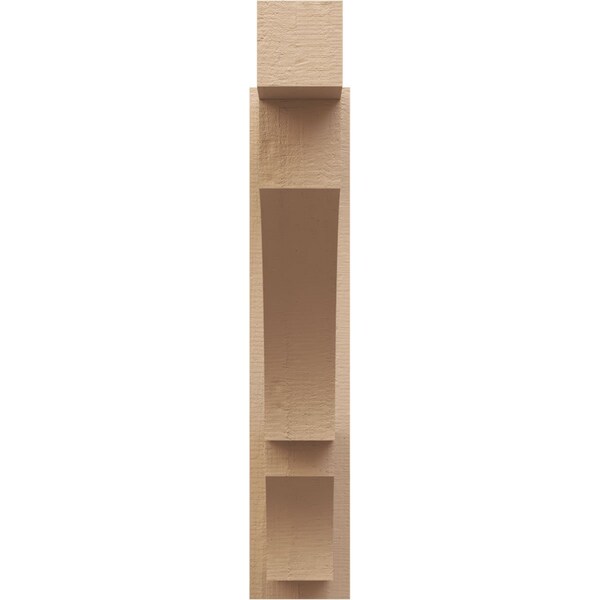 Ekena Millwork 5 1/2-in W x 24-in D x 28-in H Balboa Block Rough Cedar Woodgrain TimberThane Outlooker, Primed Tan - OUTUR055X24X28BOA44RCPR