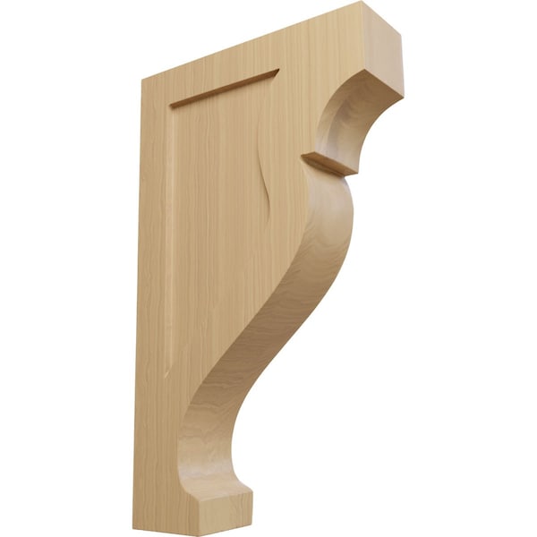 Ekena Millwork 2 1/8"W x 7"D x 12"H Medium Rockport Wood Corbel, Cherry - CORW02X07X12RKCH