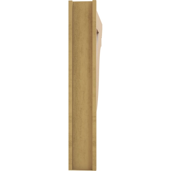 Ekena Millwork 7 1/2-in W x 46-in D x 46-in H Funston Slat Rough Cedar Woodgrain TimberThane Outlooker, Primed Tan - OUTUR075X46X46FST24RCPR