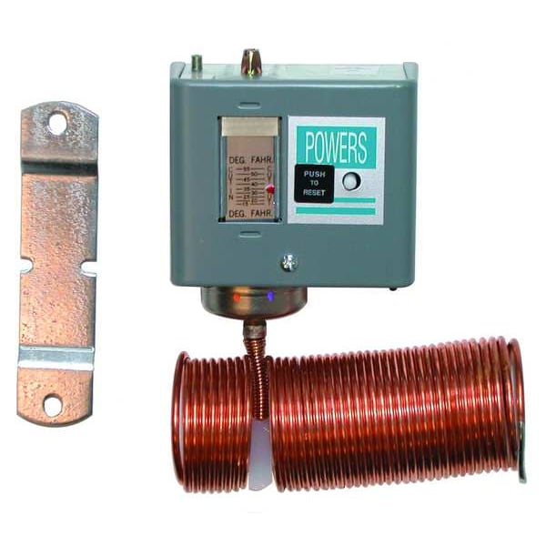 Siemens Line Volt Mechanical Tstat, Open/Close on Rise, Downstream Side of The Coil, DPST, 120 to 240V AC - 134-1504