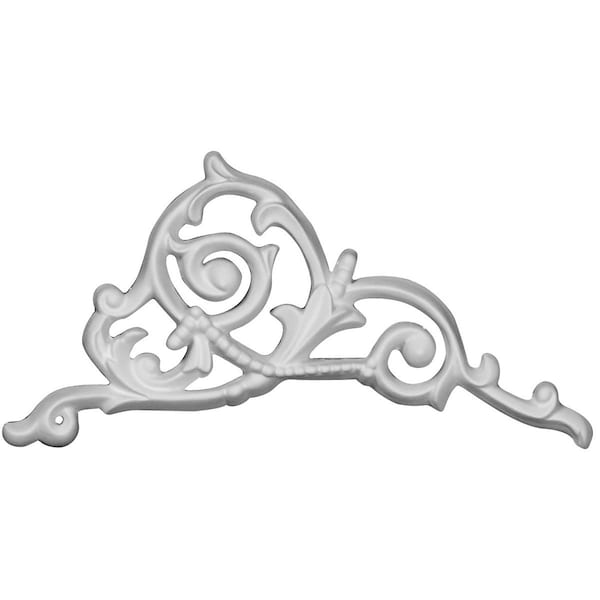 Ekena Millwork 4 1/4"W x 5 3/4"H x 3/8"P Colton Flower Onlay, Right - ONL04X06X00CO-R