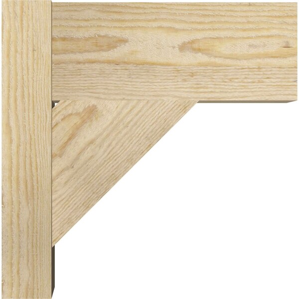 Ekena Millwork Traditional Block Rough Sawn Outlooker, Douglas Fir, 6"W x 12"D x 12"H - OUT06X12X12TRA05RDF