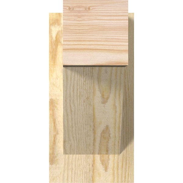 Ekena Millwork Traditional Block Rough Sawn Outlooker, Douglas Fir, 6"W x 12"D x 12"H - OUT06X12X12TRA05RDF