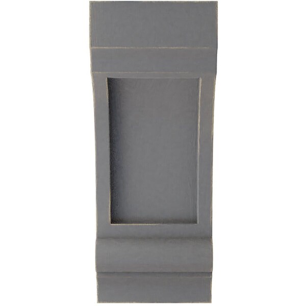 Ekena Millwork 3 1/4"W x 4"D x 8"H Diane Recessed Wood Vintage Decor Corbel, Pebble Grey - CORWD03X04X08DIPG
