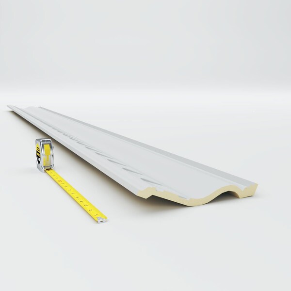 Ekena Millwork 9 1/8"H x 3 3/4"P x 9 7/8"F x 94 1/4"L, (4" Repeat), Woodruff Crown Moulding - MLD09X03X09WF