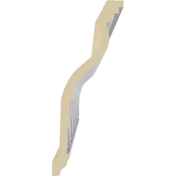 Ekena Millwork 9 1/8"H x 3 3/4"P x 9 7/8"F x 94 1/4"L, (4" Repeat), Woodruff Crown Moulding - MLD09X03X09WF